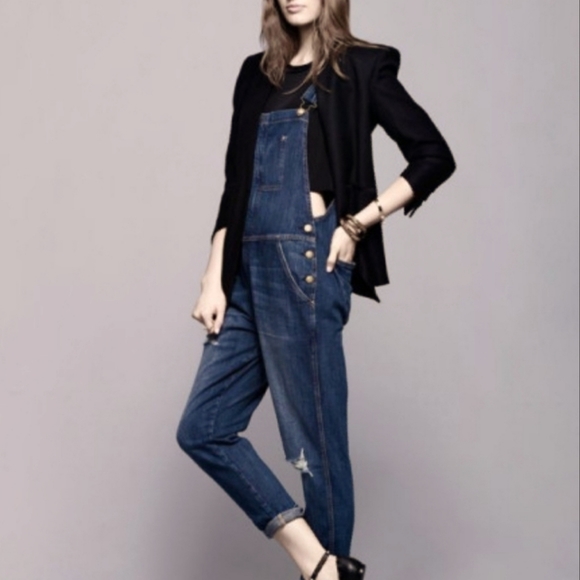 Current/Elliott Denim Overalls - Picture 1 of 7